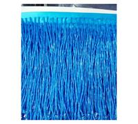 Tassel Trim Crystal 15cm 30cm Decoratiive Trimming with Rhinestones Dresses Strass Lace Dance Clothes Glass Bead Trim Tassel Fringes(C315 Capri Blue,15CM x 5Yard)