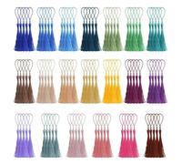 Tassels 100Pcs 13CM Polyester Silk Tassels Fringe Spike Hanging Spike Tassel Curtains for Sewing Curtain Accessorie DIY Craft Making(05 Light Brown)