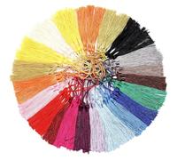 Tassels 30/100pcs/Pack Polyester Silk Tassel Fringe 13cm Cotton Tassels Trim for Sewing Curtains Accessories DIY Wedding Decoration(Orange Red,80mm 100pcs)