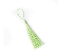 Tassels, 34 colours to choose from，64Pcs Soft Tassels Bulk, 13cm Elegant Tassel with Cord Loop for Souvenir, Gift, Keychains Decor(Light green)