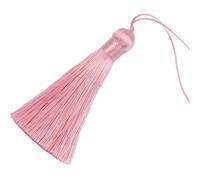 Tassels For Crafts 5/10/20Pcs 16cm Chunky Tassels Soft Elegant Handmade Silky Floss With Cord Loop Chinese Knot For Jewelry Making(Pink,5pc)