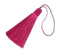 Tassels For Crafts 5/10/20Pcs 16cm Chunky Tassels Soft Elegant Handmade Silky Floss With Cord Loop Chinese Knot For Jewelry Making(Rose red,5pc)