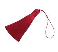 Tassels For Crafts 5/10/20Pcs 16cm Chunky Tassels Soft Elegant Handmade Silky Floss With Cord Loop Chinese Knot For Jewelry Making(Wine Red,10pcs)
