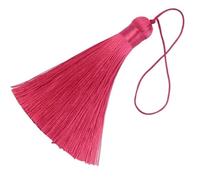 Tassels For Crafts 5/10/20Pcs 16cm Chunky Tassels Soft Elegant Handmade Silky Floss With Cord Loop Chinese Knot For Jewelry Making(Deep pink,5pc)