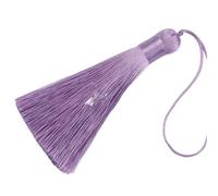 Tassels For Crafts 5/10/20Pcs 16cm Chunky Tassels Soft Elegant Handmade Silky Floss With Cord Loop Chinese Knot For Jewelry Making(Light Purple,5pc)