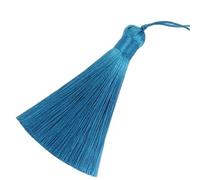 Tassels For Crafts 5/10/20Pcs 16cm Chunky Tassels Soft Elegant Handmade Silky Floss With Cord Loop Chinese Knot For Jewelry Making(Blue,20pc)
