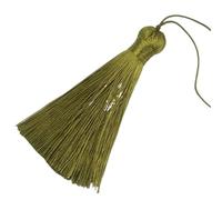 Tassels For Crafts 5/10/20Pcs 16cm Chunky Tassels Soft Elegant Handmade Silky Floss With Cord Loop Chinese Knot For Jewelry Making(Deep Green,20pc)