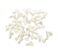 Tassels,Tassels for crafts, 50pcs Trim Pendant DIY Craft Material, 1cm Cotton Thread Mini Tassel, Jewelry Ornaments Hanging Ring Small Fringe(Beige)