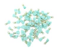 Tassels,Tassels for crafts, 50pcs Trim Pendant DIY Craft Material, 1cm Cotton Thread Mini Tassel, Jewelry Ornaments Hanging Ring Small Fringe(Fruit Green)