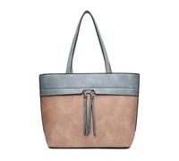 Tassels Top Zip Closure Tote Bag JFY Pink One Size