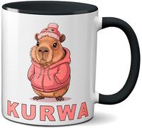 TassenKing Original - Mug with Saying Kurwa - Coffee Mug Funny Polish, Poland - Dishwasher Safe Ceramic Mug White/Black - 320 ml