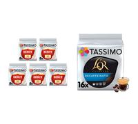 TASSI KC FLAT WHITE & L'OR Espresso Decaffeinato Coffee Pods x16 (Pack of 5, Total 80 Drinks)