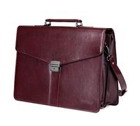 Tassia Bonded Leather Laptop Briefcase - 14 Inches Laptop Bag Bonded Leather - Messenger Bag Shoulder Strap Carry Case, Laptop Bag Adjustable Shoulder Bag (Brown Leather)