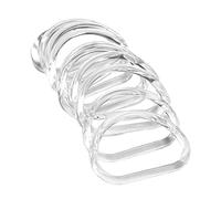 tassieroon 10Pcs Transparent Bag Handle Replacement D Shape Handbag Purse Handle for Handmade Beach Bag Handbags Purse Handles