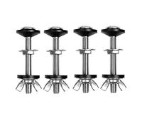 tassieroon 4 Pack Toilet Tank To Bowl Bolt Kits Cistern Bolts Kit,Stainless Steel Toilet Pan Fixing Fitting with Double Gaskets