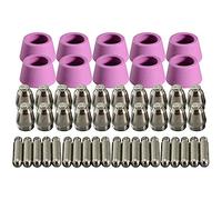 tassieroon 50Pcs Plasma Cutter Torch Consumables Electrode Nozzles Cups Kit for -60 SG-55 WSD-60 Fit CUT-60 LGK-60 Plasma Cutter
