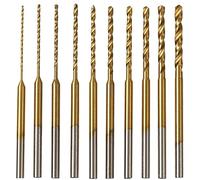 tassieroon Micro-Twist Drill Bit Set - 10Pcs 0.6mm-2.2mm Tiny Drill Bit 2.35 HSS Mini Engraving Drill Bits Hole Drilling Tool