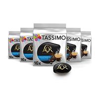 Tassimo 80 Coffee Capsules Compatible Bosch, Intensity 06 | Intensity 4, Decaffeinated, 5 Packs of 16 Capsules Compatible with Coffee Maker Tassimo