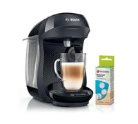 Tassimo by Bosch HAPPY Friendly Pod Coffee Machine with descaling bundle (x4 tablets included) TAS102EAGB, Black