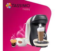 Tassimo by Bosch Happy TAS1007GB Pod Coffee Machine - Black / Cream