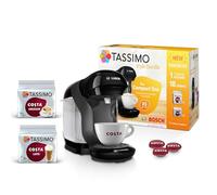 Tassimo by Bosch Style Pod Coffee Machine with Costa Americano & Costa Latte Starter Bundle, TAS1102GB2- Black