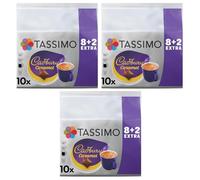 Tassimo Cadbury Caramel Hot Chocolate Pods x10 (Pack of 3, Total 30 Drinks) - Velvety Cocoa & Caramel Flavour