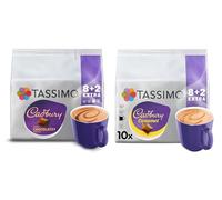 Tassimo Cadbury Hot Chocolate Variety Pack - Rich Chocolatey & Caramel Flavour Pods x10 (Pack of 2, Total 20 Pods)