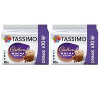 Tassimo Cadbury Mocha Coffee Pods x10 (Pack of 2, Total 20 Drinks) Smooth & Creamy Hot Drink Coffee Capsules