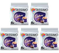 Tassimo Cadbury's Chocolate Hot Drink Mix, 5 Packages of 150625, Powder
