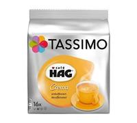 Tassimo Cafe HAG Crema Decaffeinated Coffee 16 pods 10 Pack 160 Servi