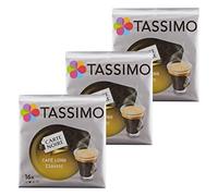 Tassimo Carte Noire Cafe Long Classic / Voluptuoso, Rainforest Alliance Certified, Pack of 3, 3 x 16 T-Discs