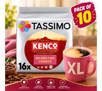 Tassimo Coffee Pods Kenco Americano Grande 10 Packs (Total 160 Drinks)