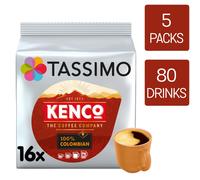 Tassimo Coffee Pods Kenco Pure Colombian Coffee 5 Packs (80 Drinks)