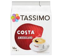 Tassimo Costa Americano Coffee Pods Pack of 5 x 16 Pack - Total of 80 Coffee Capsules