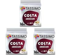 Tassimo Costa Americano Coffee Pods, Pack of 48