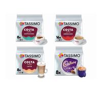 TASSIMO COSTA Cappuccino/Latte/Americano/Cadbury (4 Packs Set = 40 Drinks)