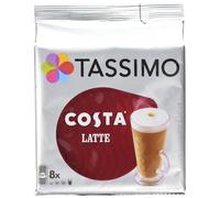 Tassimo Costa Latte Coffee Pods – 8 pods, 340 g