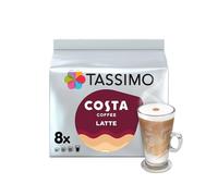 Tassimo Costa Latte Coffee 16 Pods x5 Pack (Pack of 80) 4056534