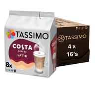 Tassimo Costa latte Coffee Pods 4 x 16 Pods = 32 Drinks Total
