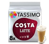 Tassimo Costa Latte Coffee Pods, Packs of 5, 40 Drinks