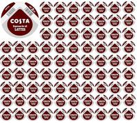 Tassimo Costa Latte Espresso Coffee Pods (Total 96 Pods, SOLD LOOSE, NO MILK Pods)