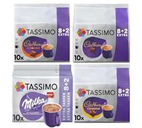 Tassimo Hot Chocolate lovers Variety Pack Capsules - Cadbury, Caramel, Orange & Milka - 40 T-Discs (4 x 10 Pods)