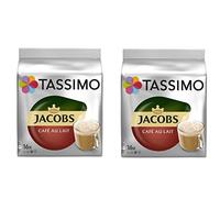 TASSIMO JACOBS CAFE AU LAIT - Pack of 2 (Total 32 Servings, 32 t-discs) T-disc Capsules Variety Pack / coffee pods