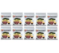 Tassimo Jacobs Caffe Crema Classico Coffee Capsules - (Pack of 10, Total 160 Pods) - Rich Smooth Coffee with Velvety Golden Crema T-Dics