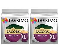 Tassimo Jacobs Caffe Crema Intenso XL Coffee Pods x16 (Pack of 2, Total 32 Pods)