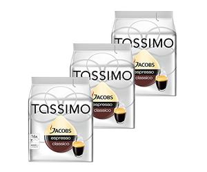 Tassimo Jacobs Espresso, Pack of 3, 3 x 16 T-Discs