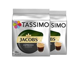 TASSIMO JACOBS "ESPRESSO" x 2 Pack (32 Pods)