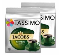 Tassimo Jacobs Krönung Rainforest Alliance Certified, Pack of 2, 2 x 16 T-Discs