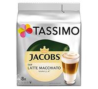 Tassimo Jacobs Latte Macchiato Vanilla, Coffee, Roasted, 8 T-Discs / 8...