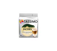 Tassimo Jacobs Latte Macchiato Vanilla, Coffee, Roasted, 8 T-Discs / 8 Servings